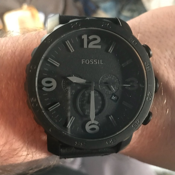 fossil q nate black